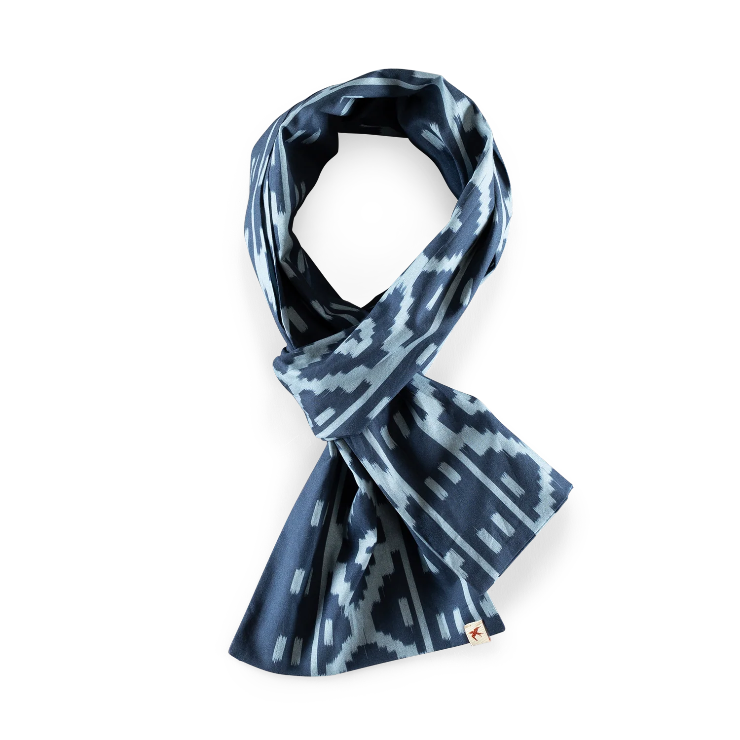 Damsons Cotton Long Scarf Blue - Image 5
