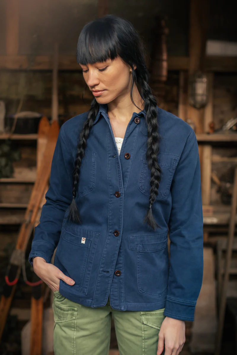 Damsons Meadow Chore Jacket Blue - Image 5