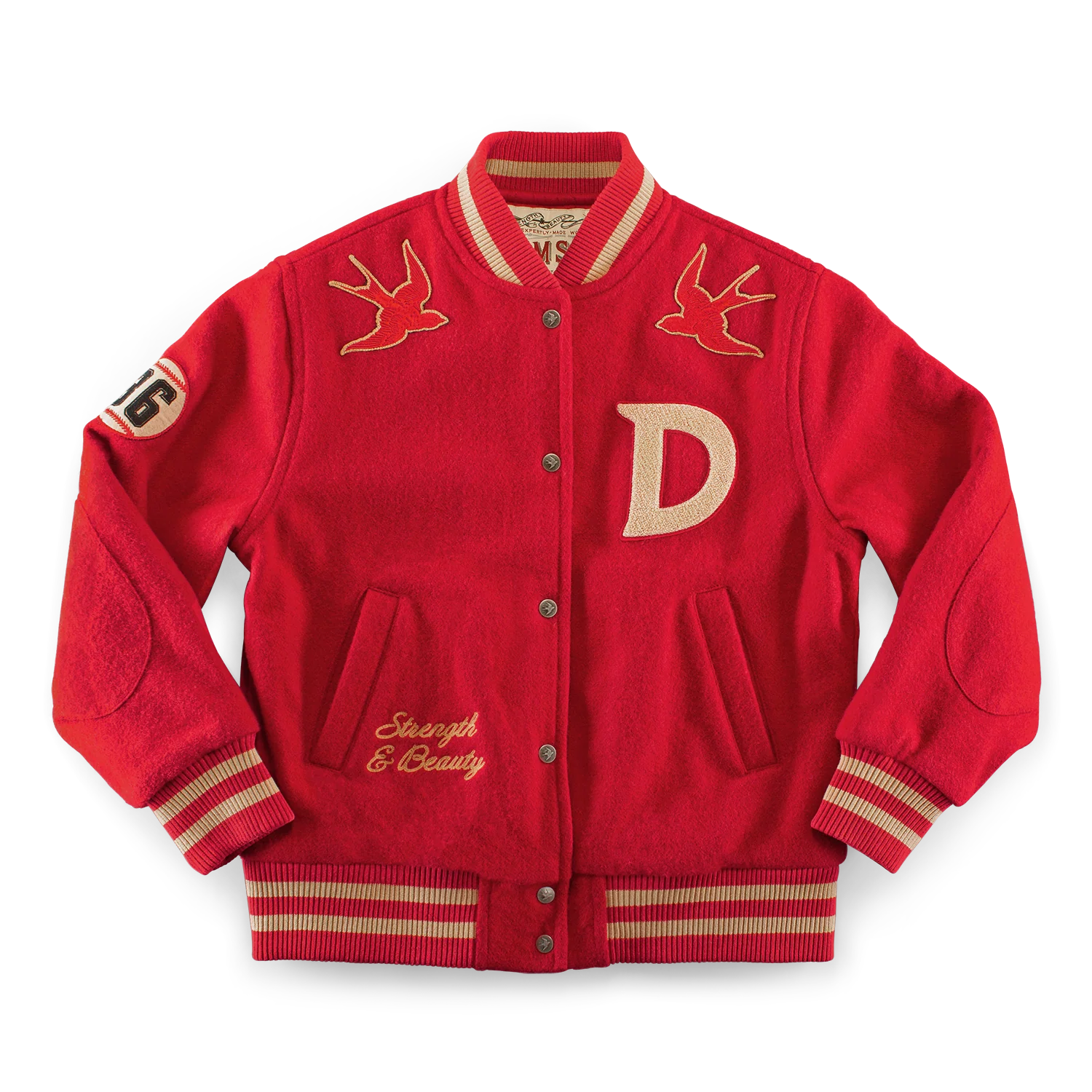 Damsons Nancy Baseball Jacket Vintage Red - Image 12