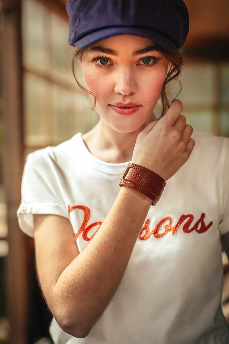 Damsons Red Logo T-Shirt White - Image 7