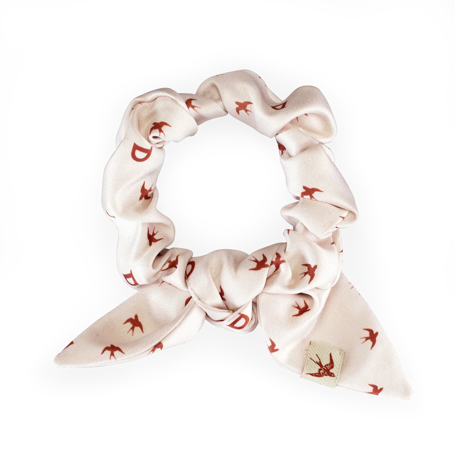 Damsons Swallow Scrunchie Hair Tie Cream - Image 3