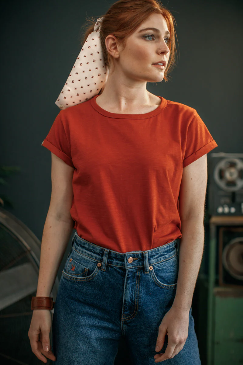 Damsons Swallow Scrunchie Headscarf Cream - Image 3