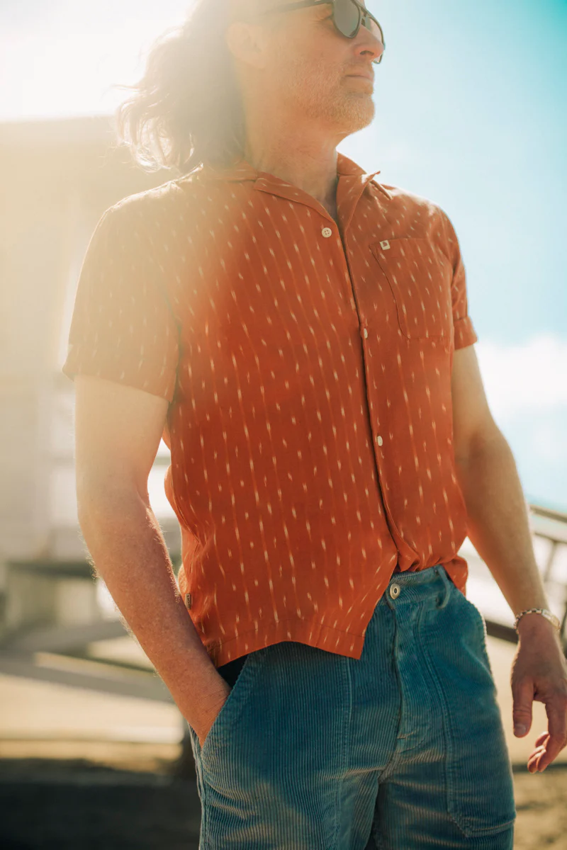 Del Rey Ikat Shirt Burnt Orange - Image 5