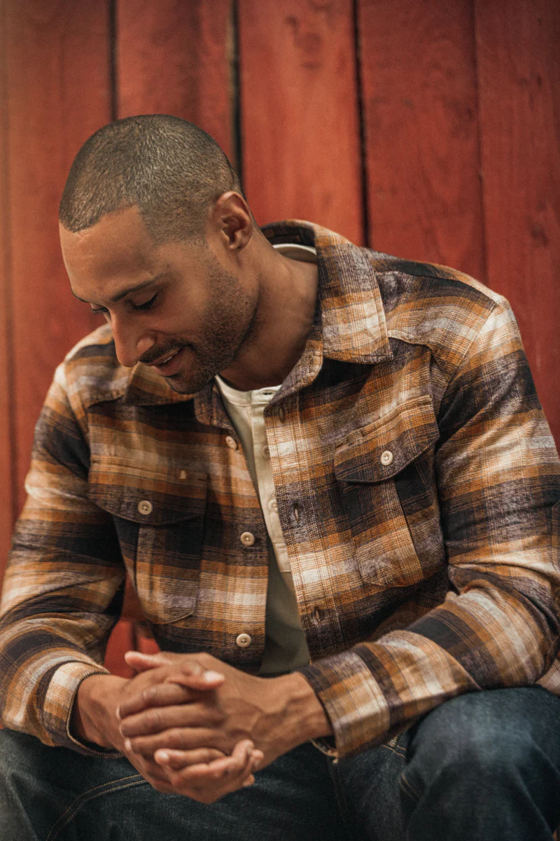 Douglas Check Shirt Brown - Image 4