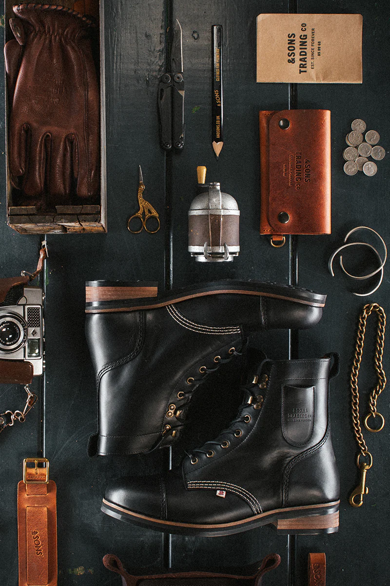 &SONS The Drover Boot Black - Image 5