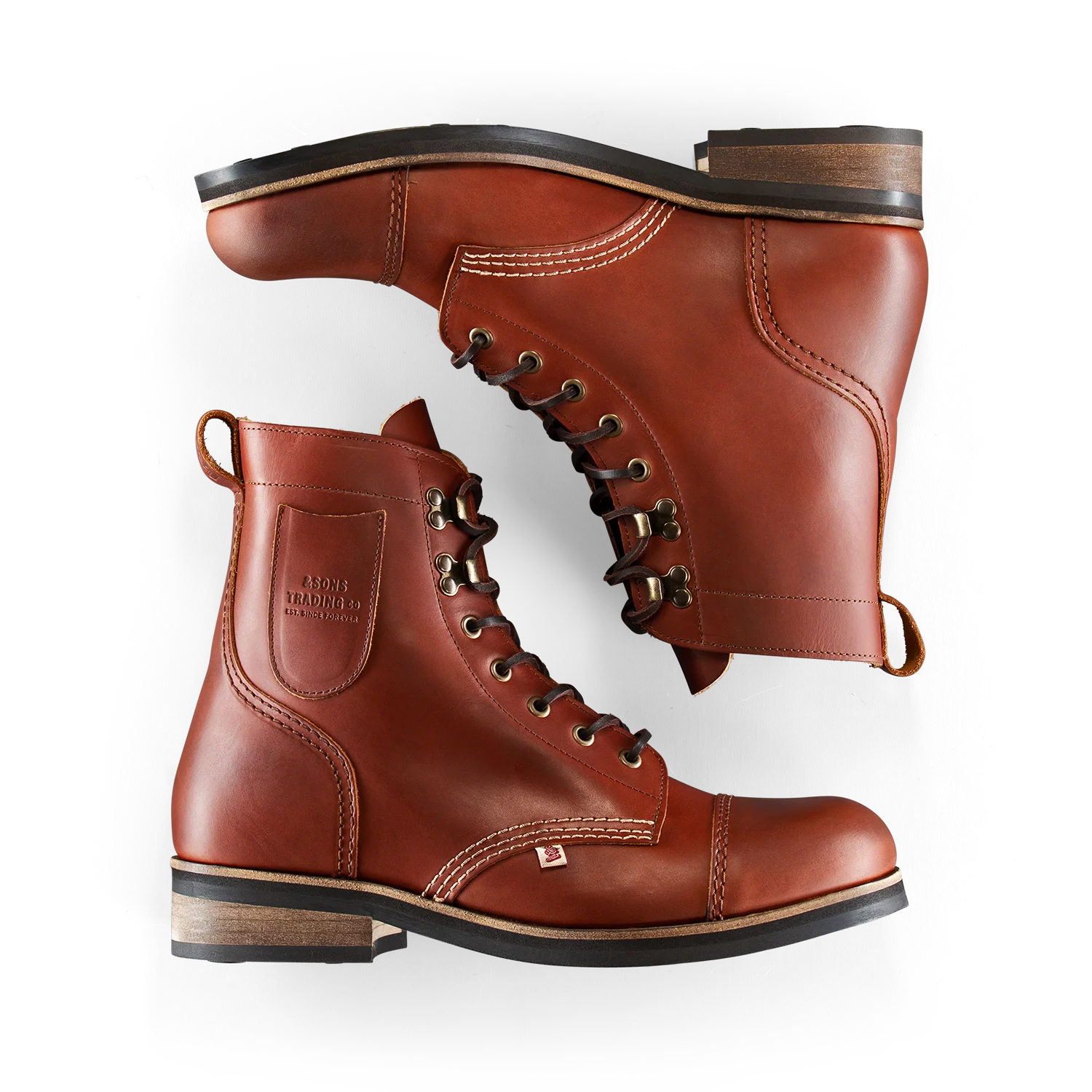 &SONS The Drover Boot Brown - Image 6