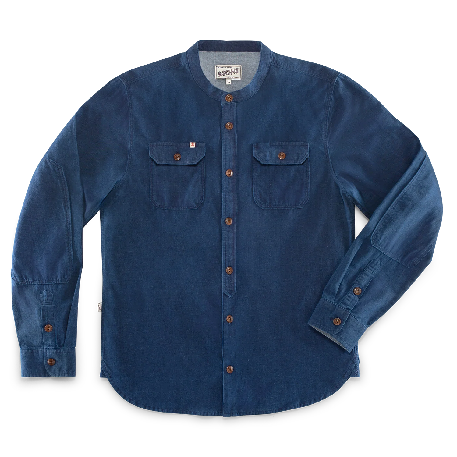 Edward Grandad Shirt Indigo - Image 13