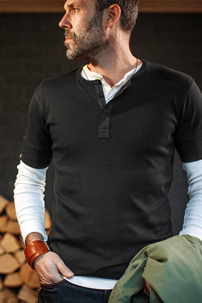 Elder Henley Short Sleeve 3 Pack – x2 Raw / 1x Black - Image 6