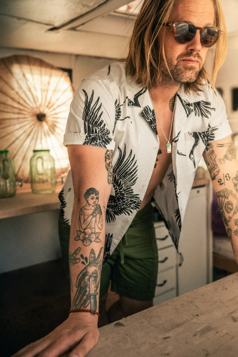 Flight Print Shirt Off White - Image 4