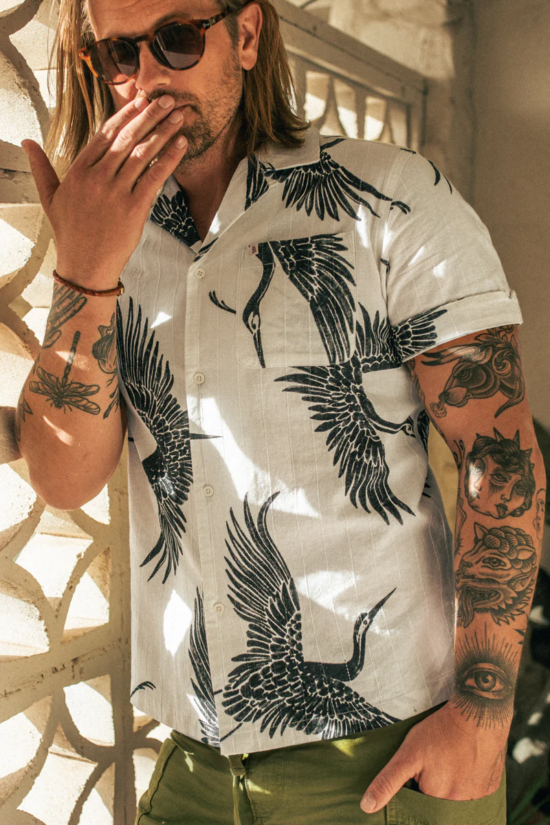 Flight Print Shirt Off White - Image 6