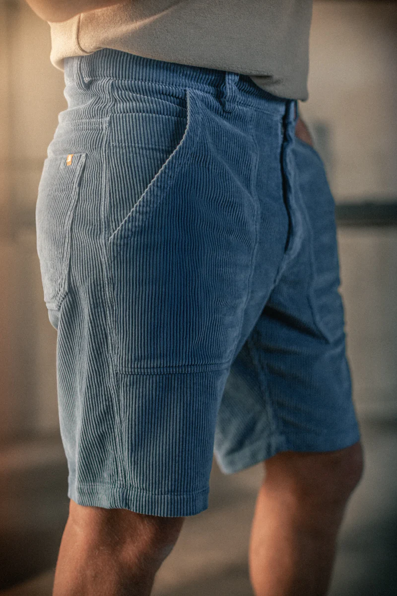 Fresno Cord Shorts Blue - Image 3
