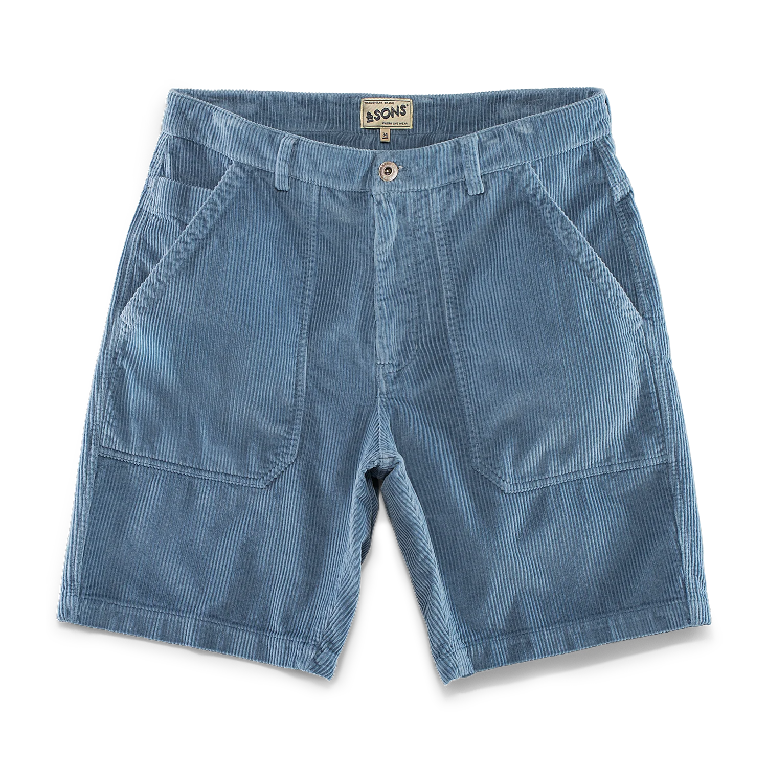 Fresno Cord Shorts Blue - Image 7