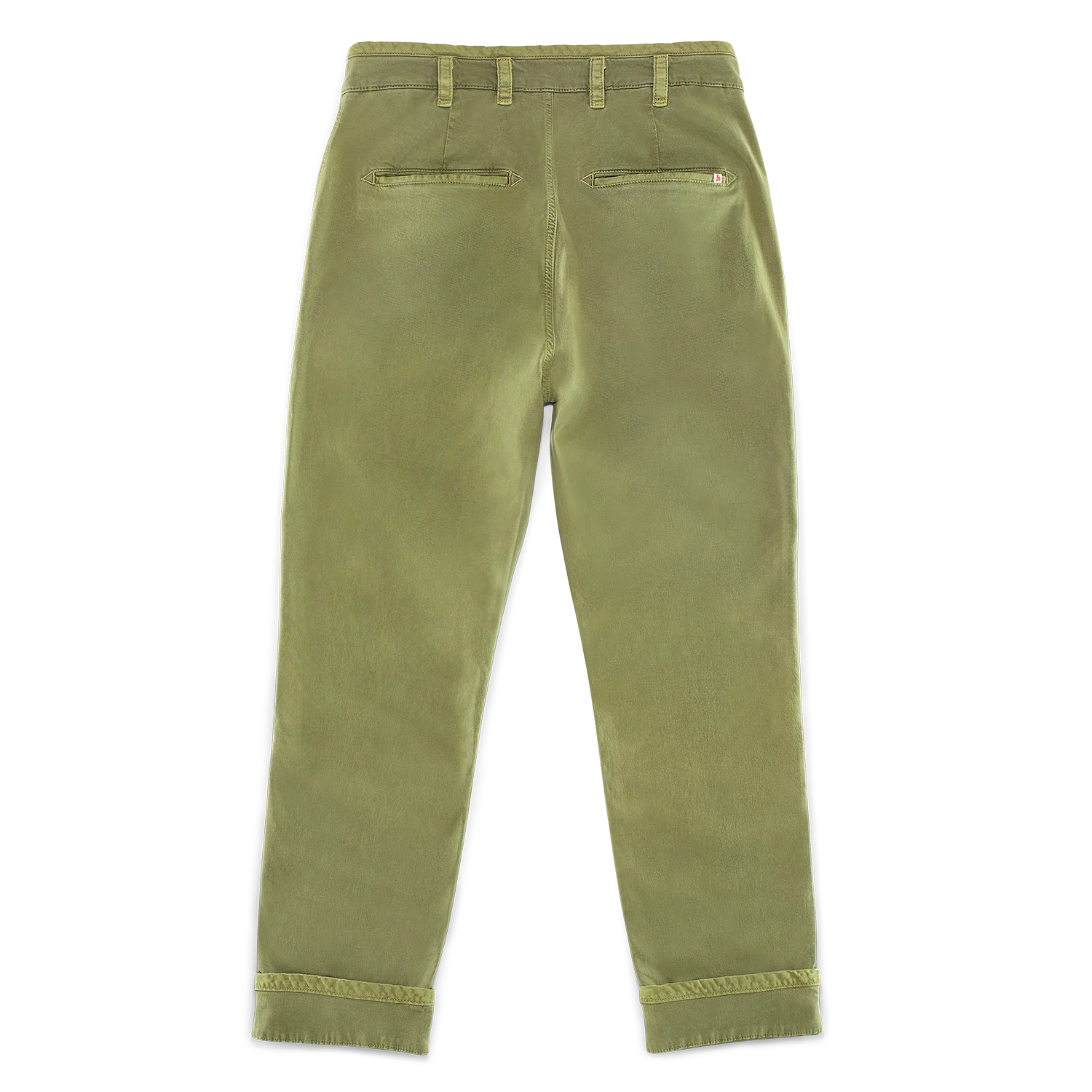 Grant Pleat Front Chino Olive Green - Image 9