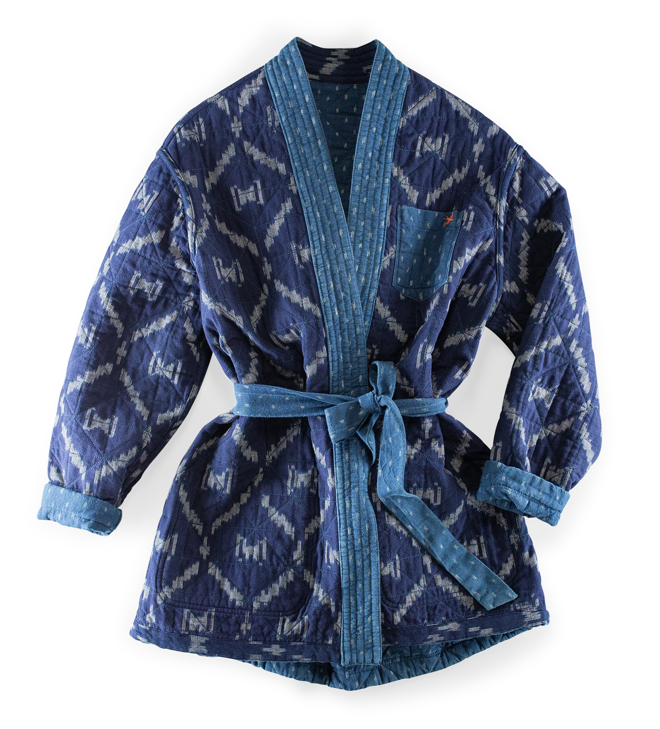 Damsons Hanten Quilted Jacket Indigo - Image 10