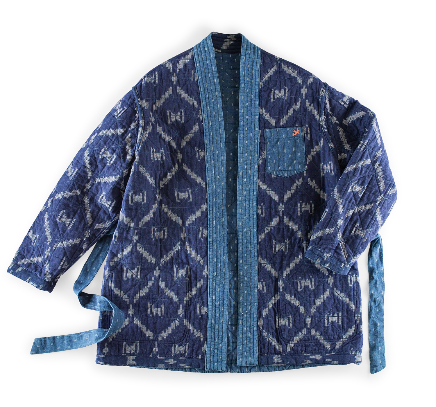 Damsons Hanten Quilted Jacket Indigo - Image 11