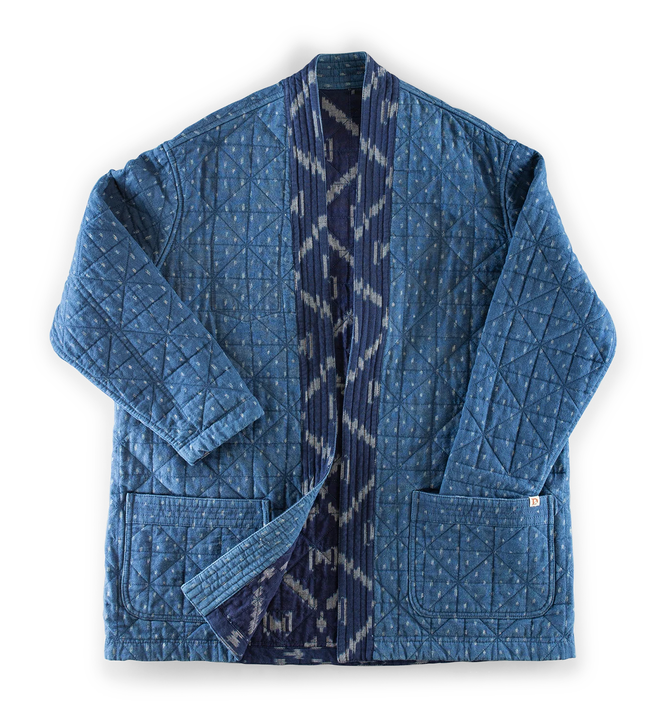 Damsons Hanten Quilted Jacket Indigo - Image 13