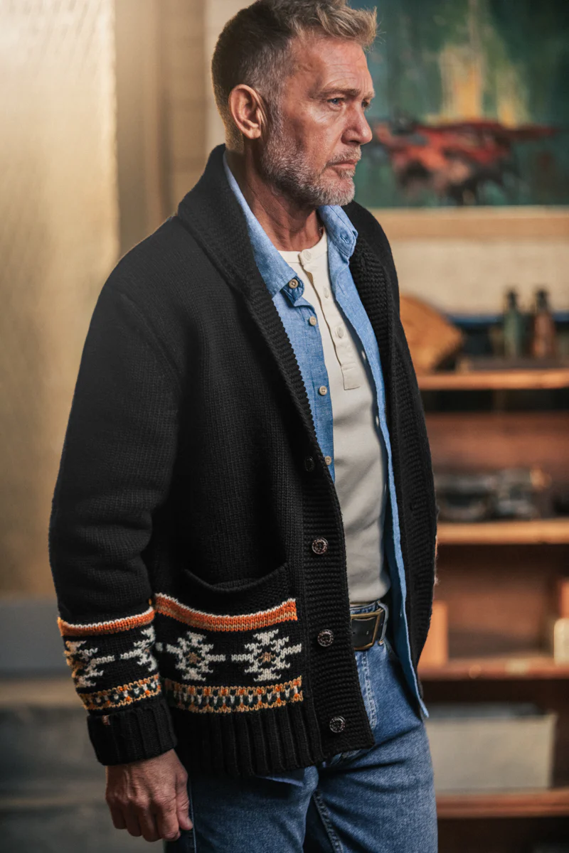 Homestead Cardigan Charcoal - Image 3