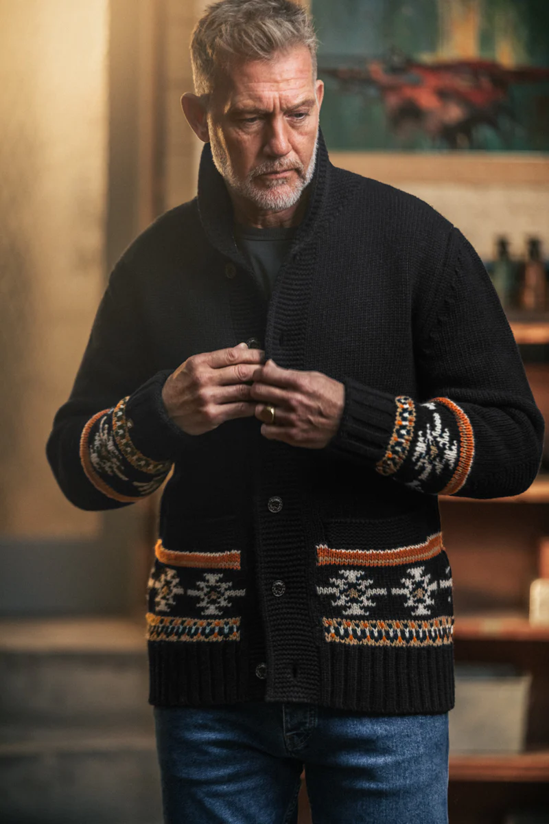 Homestead Cardigan Charcoal - Image 5