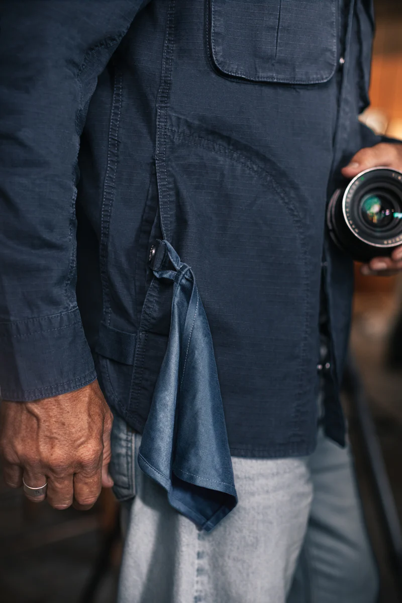 Irving Photography Shirt Navy - Image 10