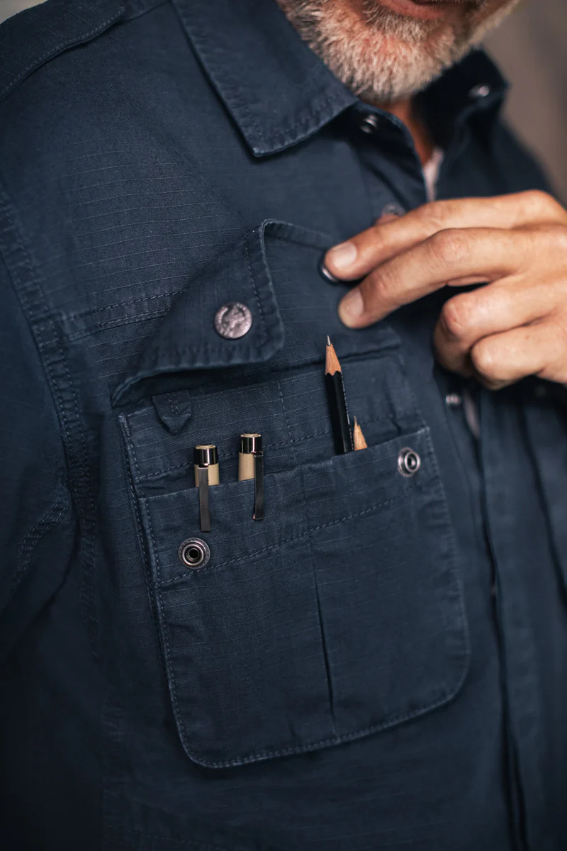 Irving Photography Shirt Navy - Image 12