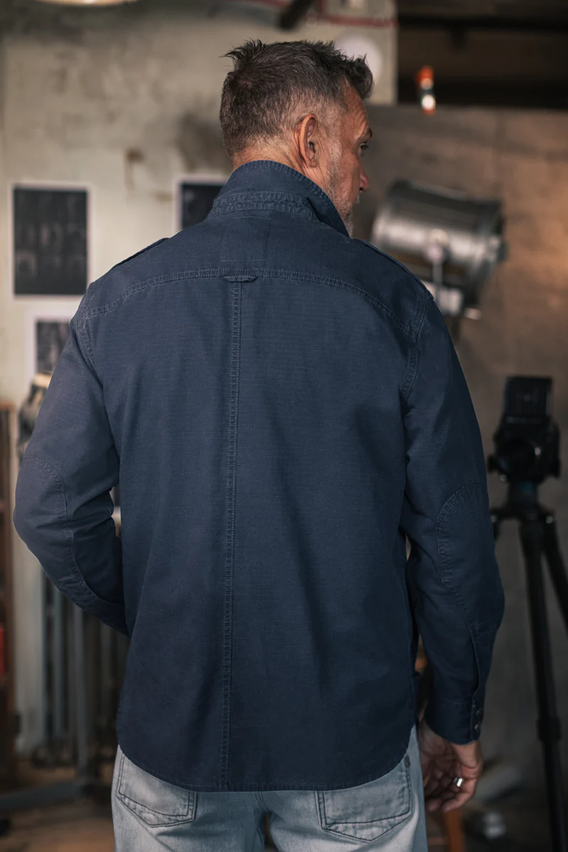 Irving Photography Shirt Navy - Image 4