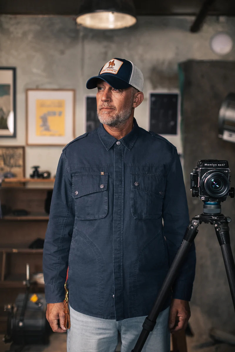 Irving Photography Shirt Navy - Image 7
