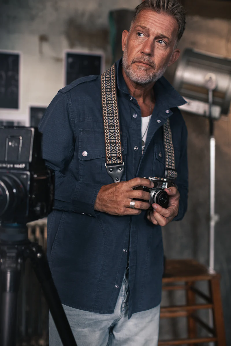 Irving Photography Shirt Navy - Image 8