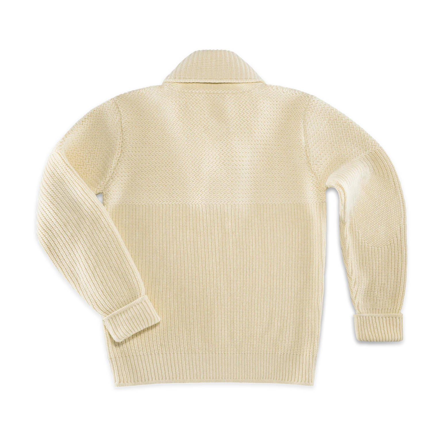 Isaac Shawl Collar Knit Natural - Image 7