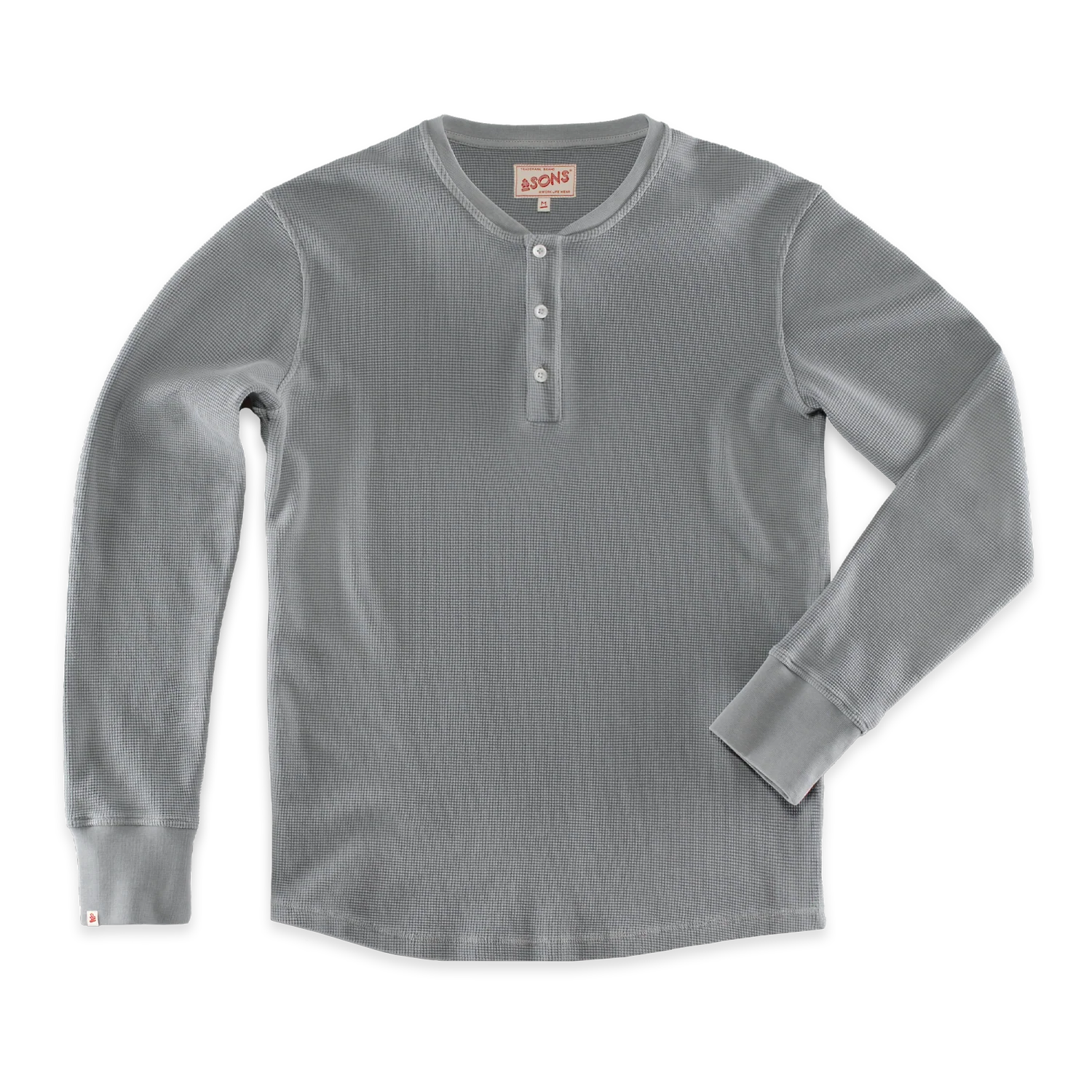 Jasper Waffle Henley Grey - Image 6