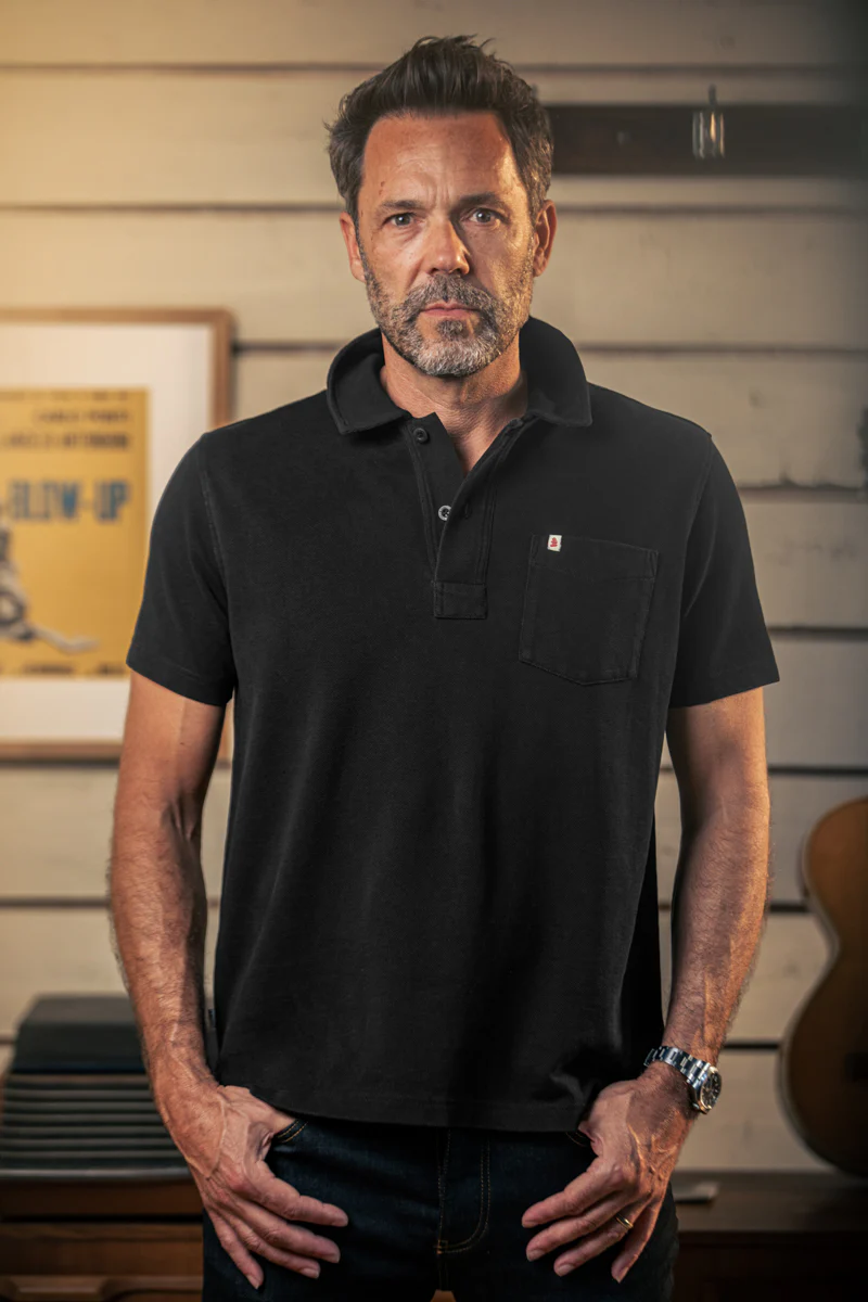 Kennedy Pique Polo Black - Image 3