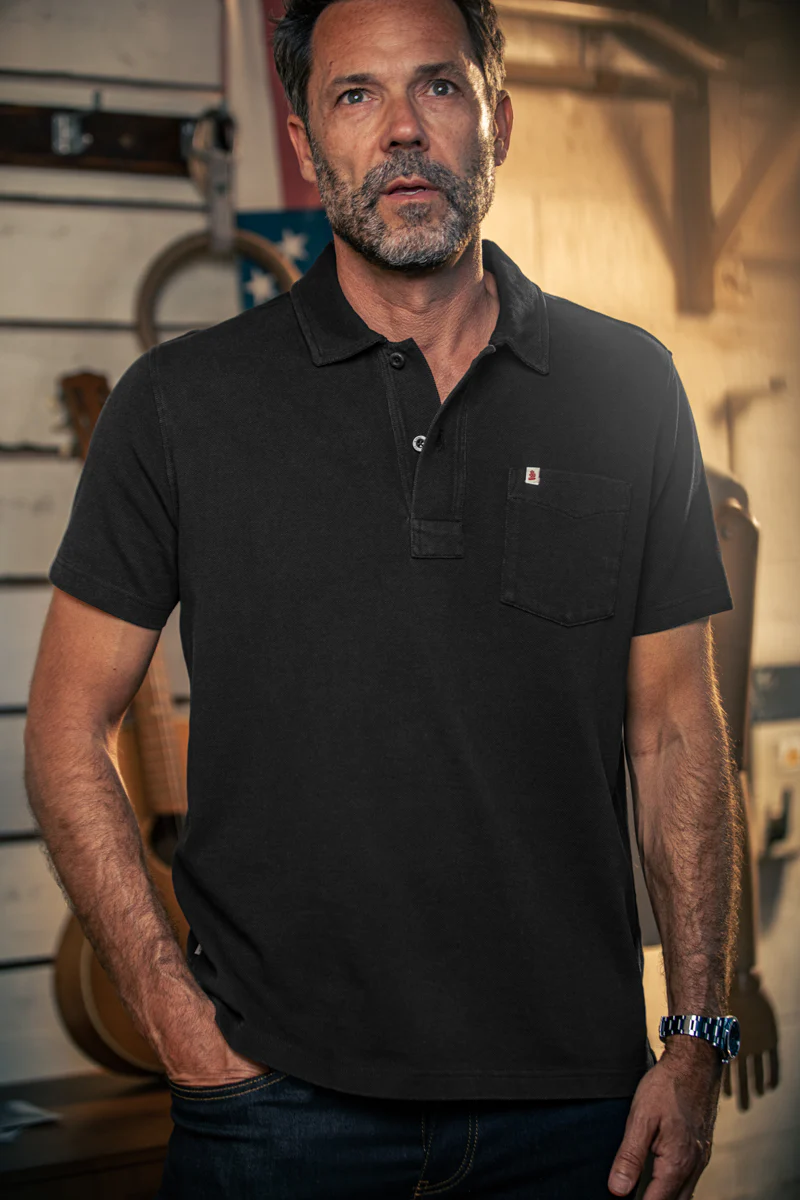 Kennedy Pique Polo Black - Image 5