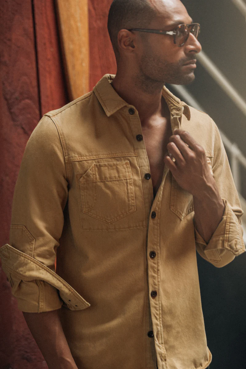 Landon Shirt Tan - Image 5