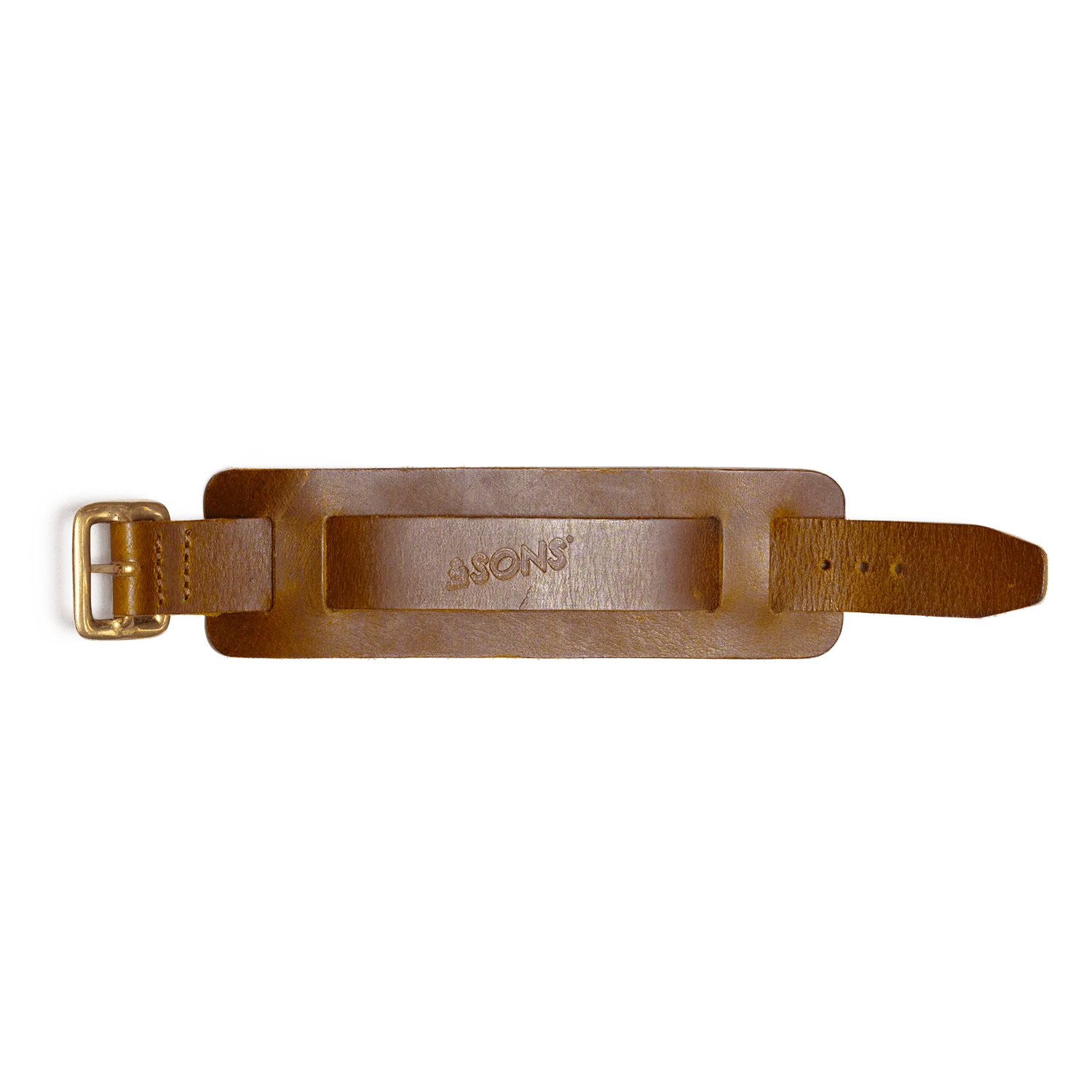 Leather Watch / Wrist Cuff Tan - Image 4