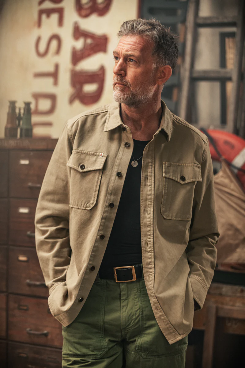 Livingstone Twill Shirt Khaki - Image 6