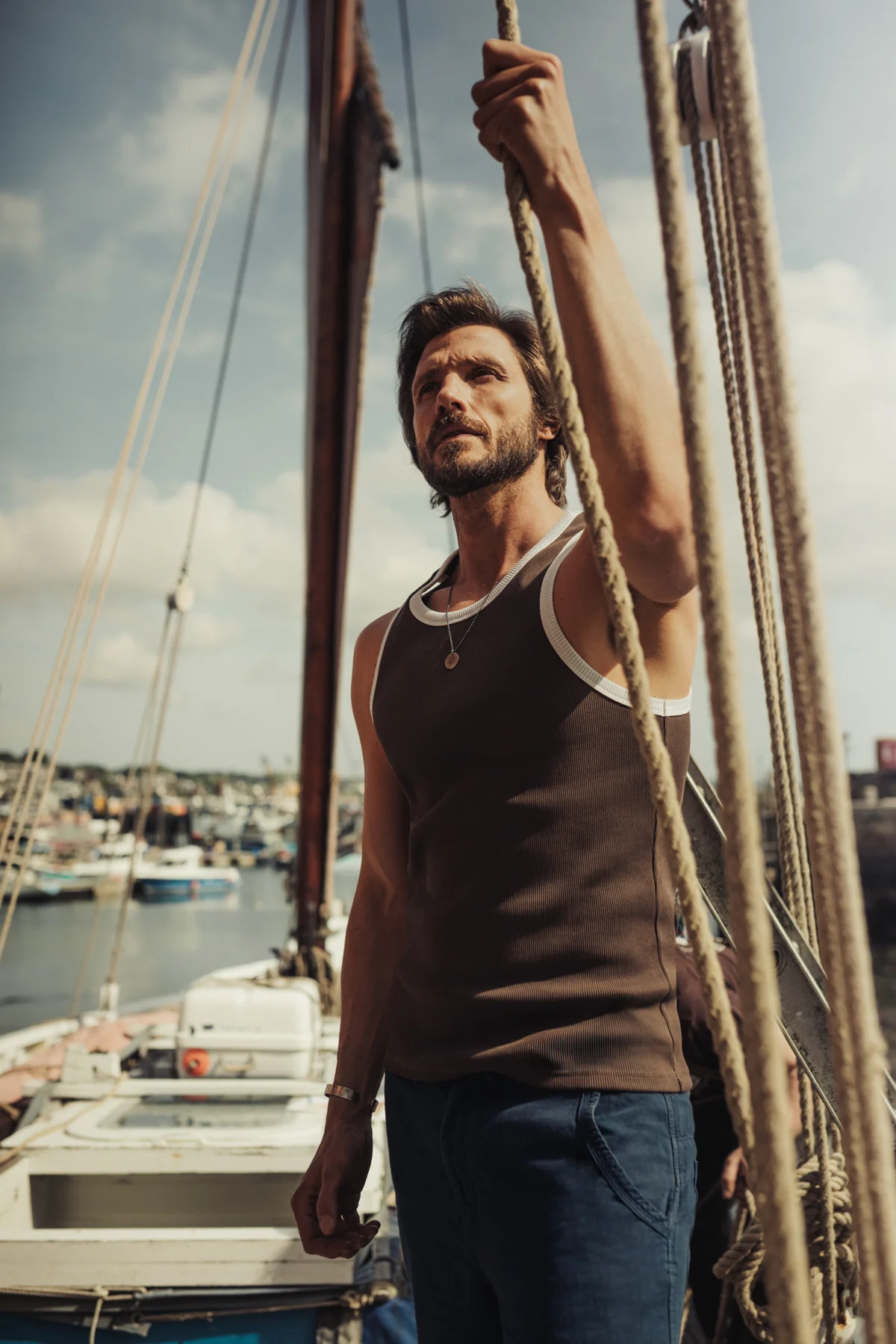 Loma Rib Vest Dark Brown - Image 4