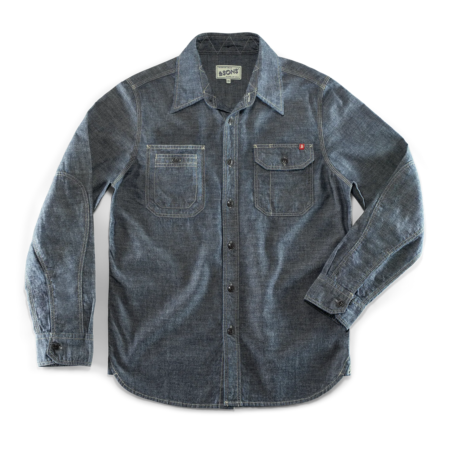 Luke Shirt Dark Chambray - Image 7