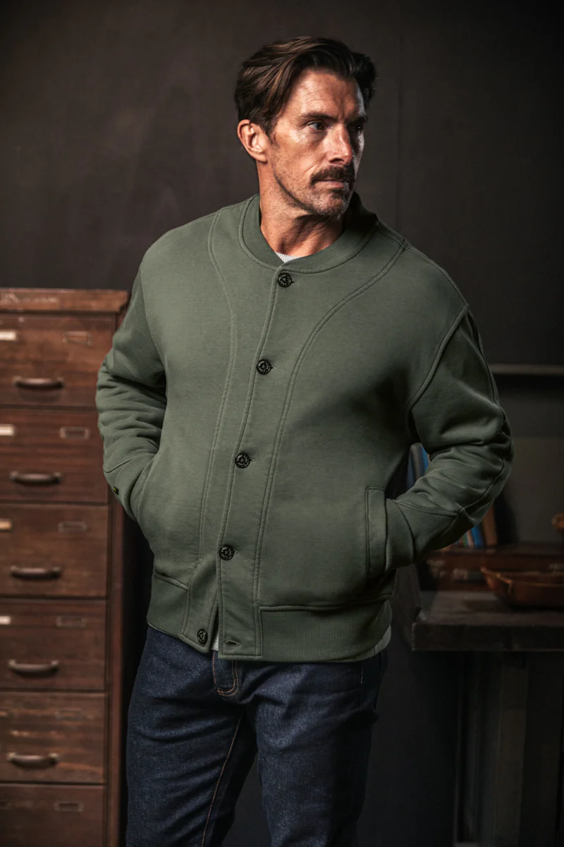 Malone Bomber Sweat Green - Image 3