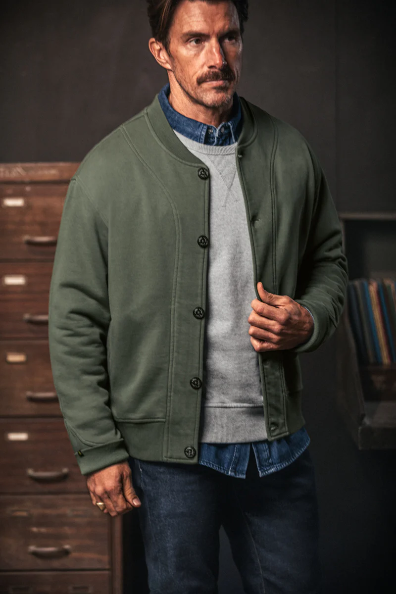 Malone Bomber Sweat Green - Image 4