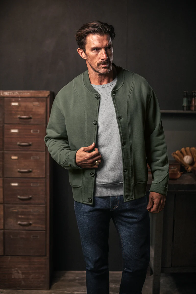Malone Bomber Sweat Green - Image 5