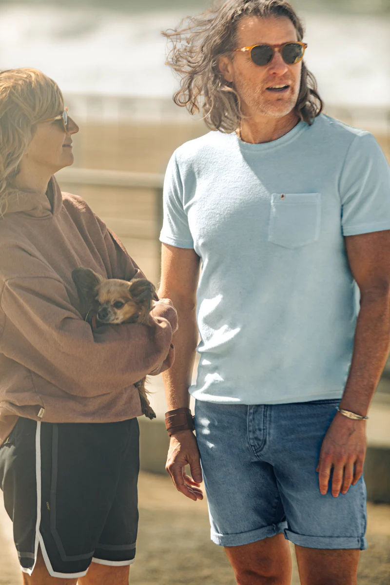 Marina Towelling Tee Sky Blue - Image 3