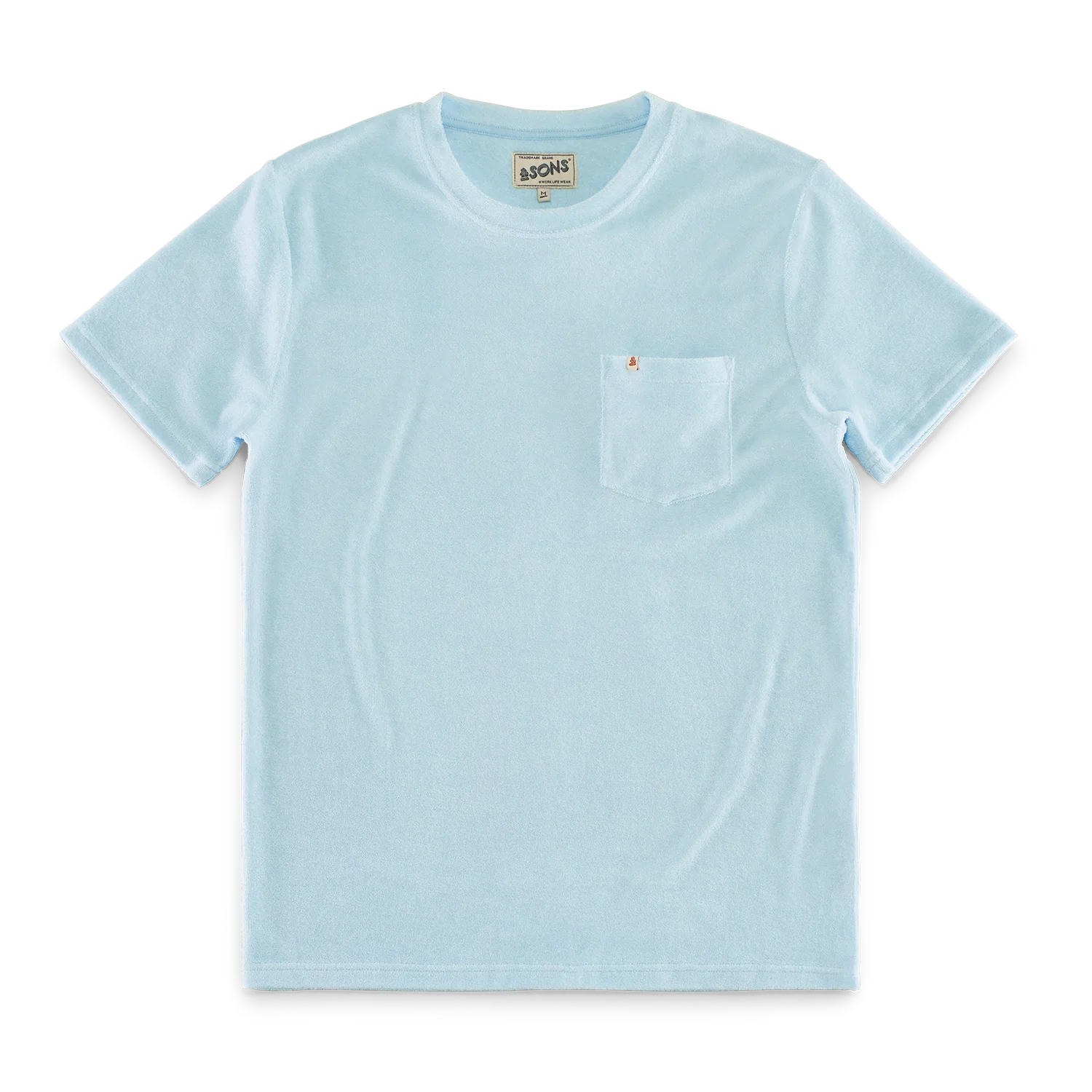 Marina Towelling Tee Sky Blue - Image 7
