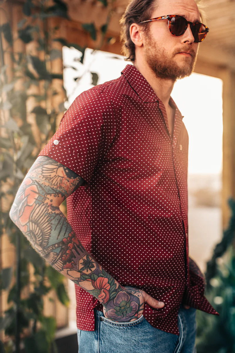 Mason Club Shirt Maroon - Image 3
