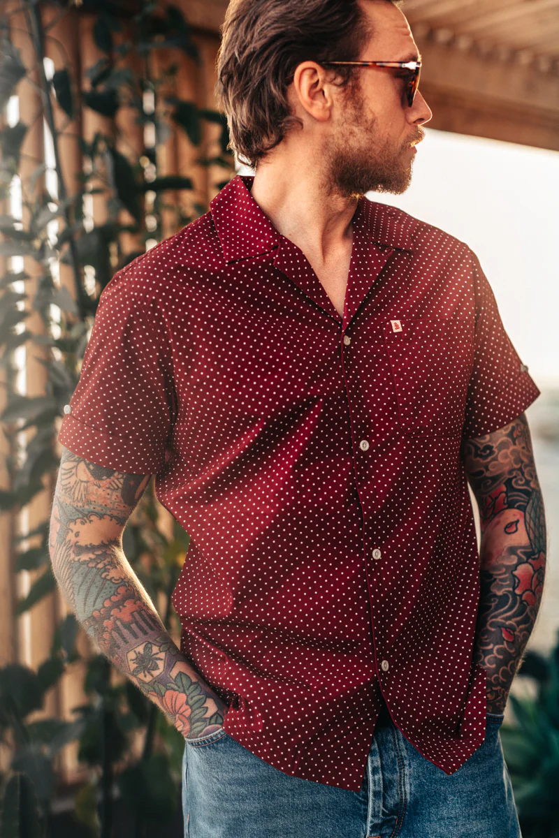 Mason Club Shirt Maroon - Image 5