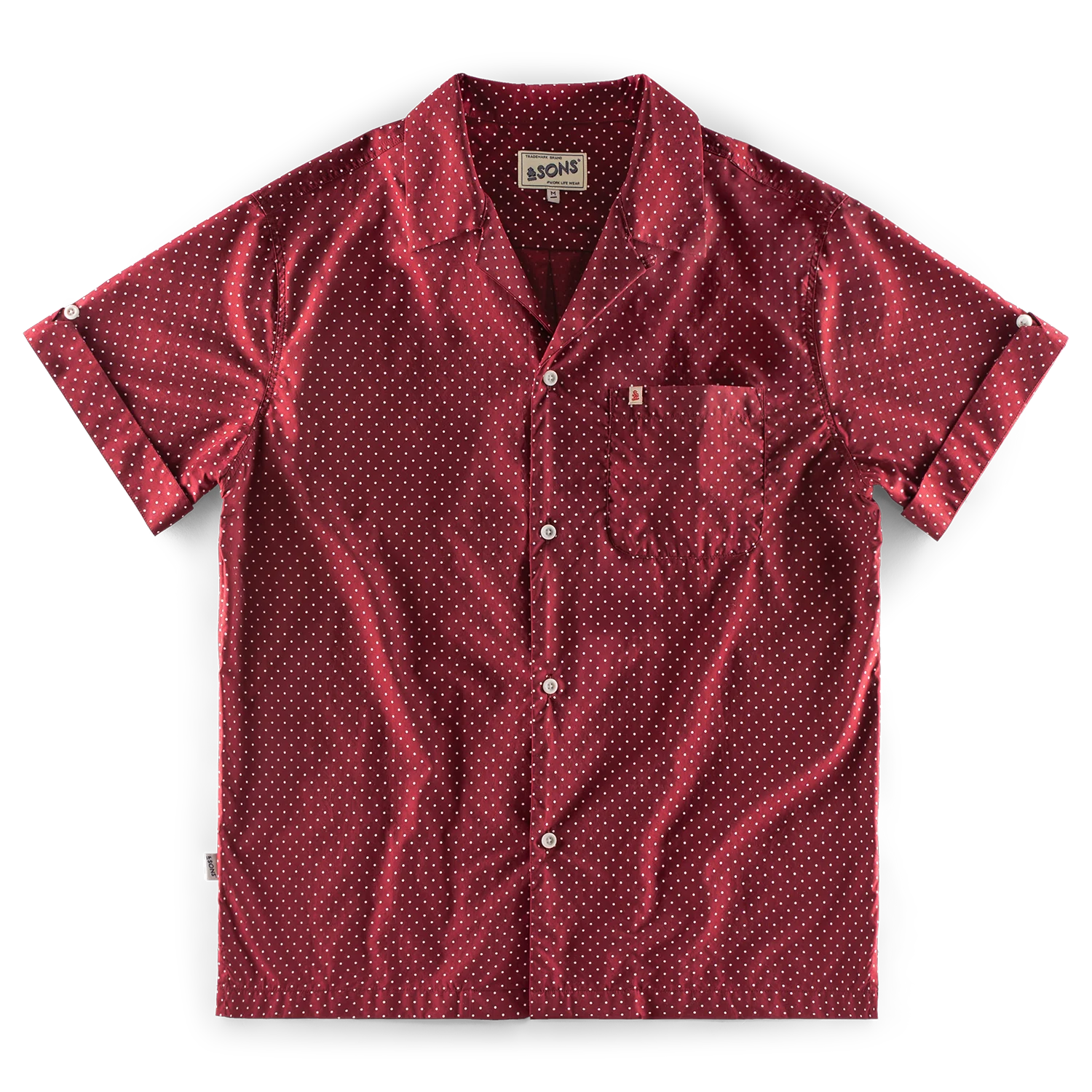 Mason Club Shirt Maroon - Image 7