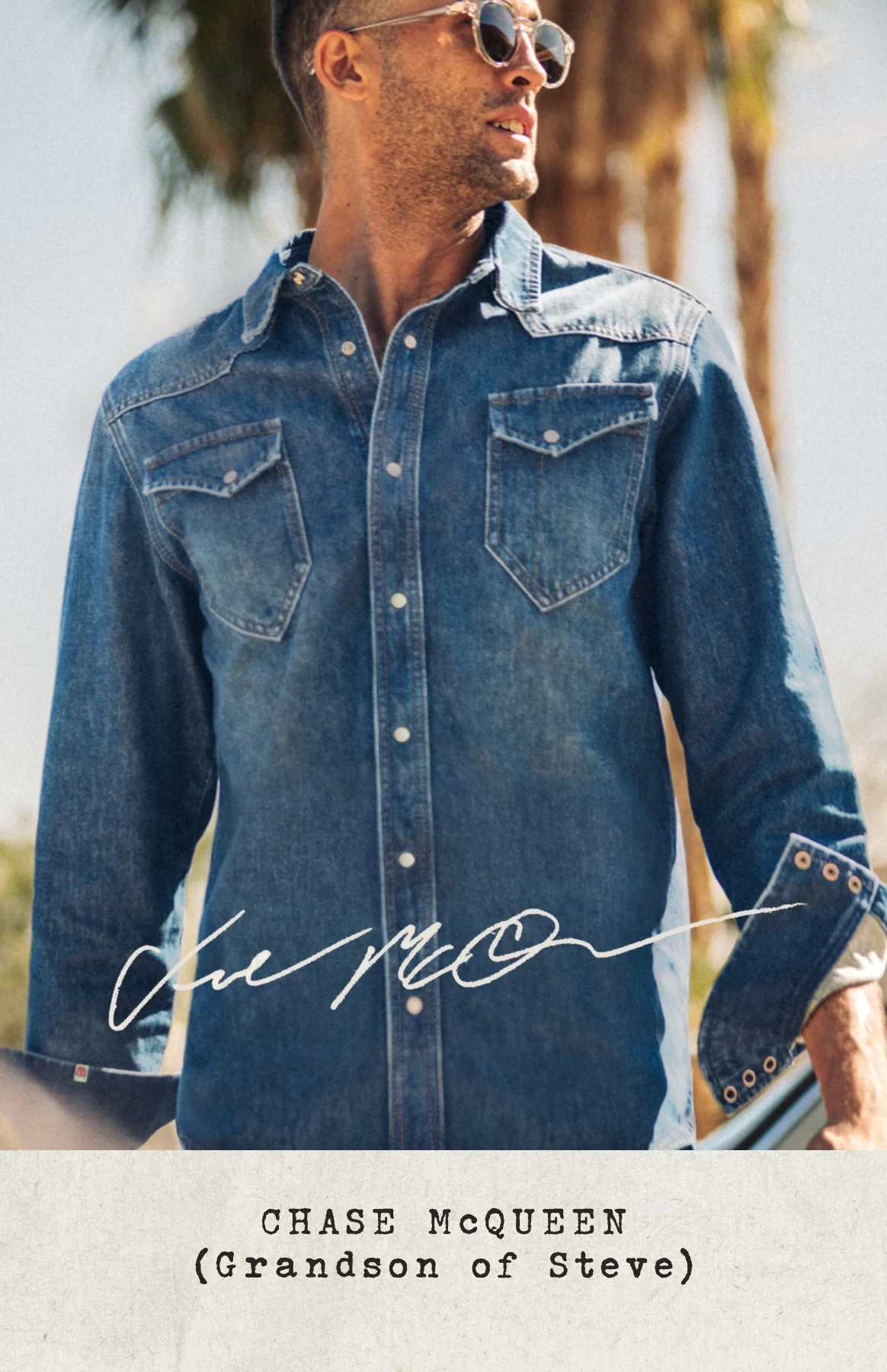 McQueen Randall Denim Shirt Blue - Image 3