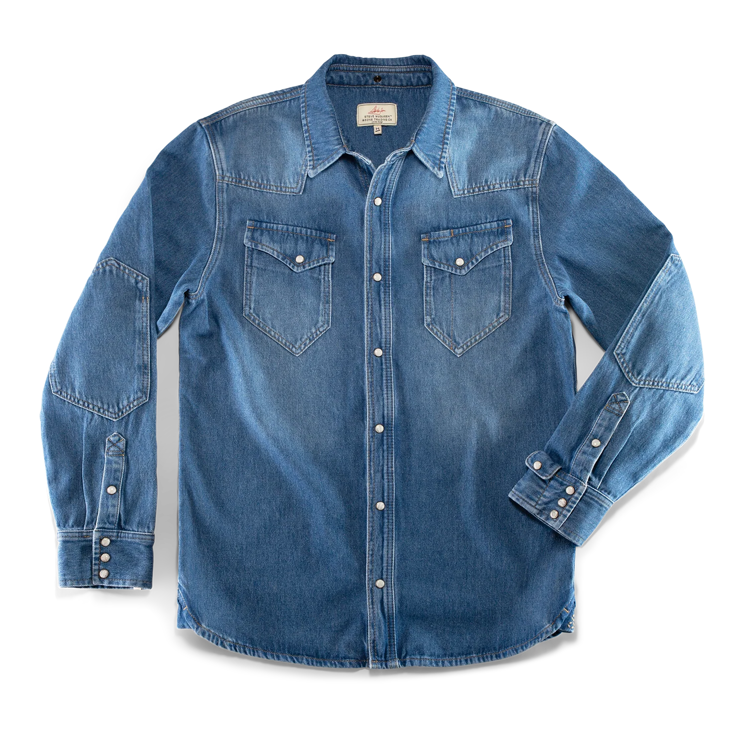 McQueen Randall Denim Shirt Blue - Image 8