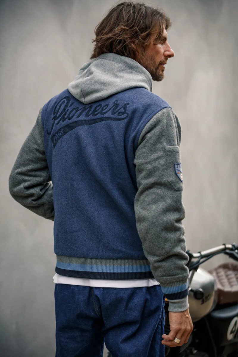 &SONS Moonlight Baseball Jacket Navy - Image 5