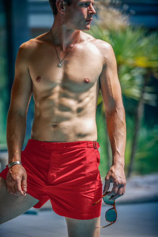 Newman Swim Shorts Vintage Red - Image 3