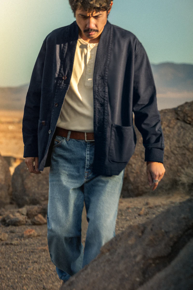 Noragi Chore Jacket Navy - Image 4