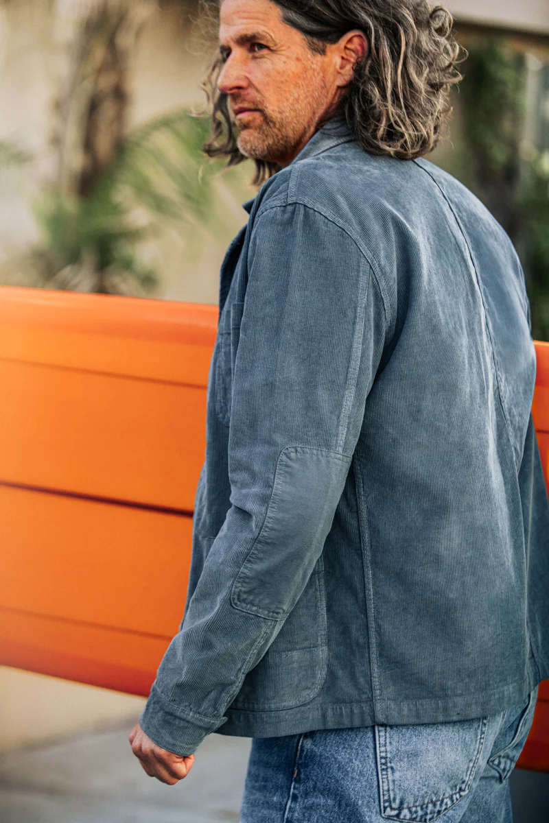 Oakdale Cord Chore Jacket Blue - Image 3